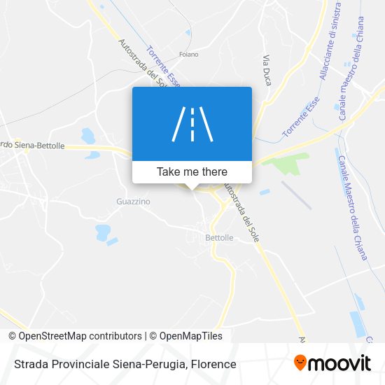 Strada Provinciale Siena-Perugia map