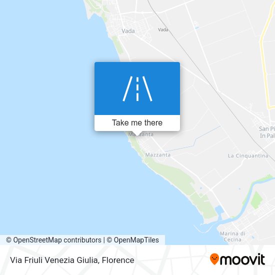 Via Friuli Venezia Giulia map