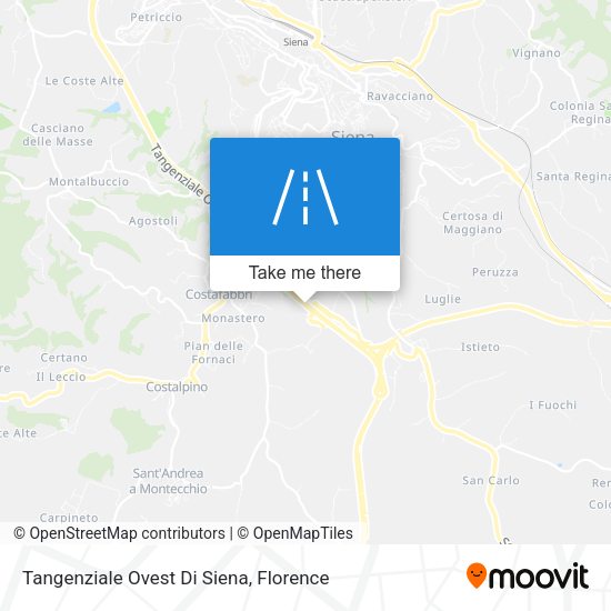 Tangenziale Ovest Di Siena map
