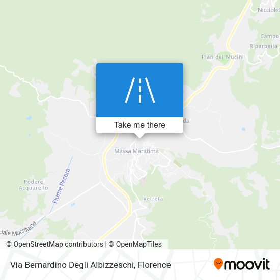 Via Bernardino Degli Albizzeschi map