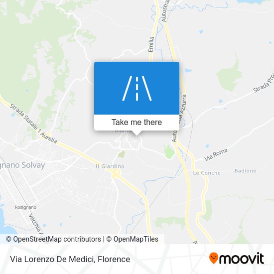 Via Lorenzo De Medici map