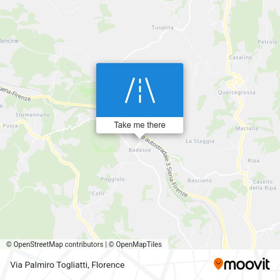 Via Palmiro Togliatti map