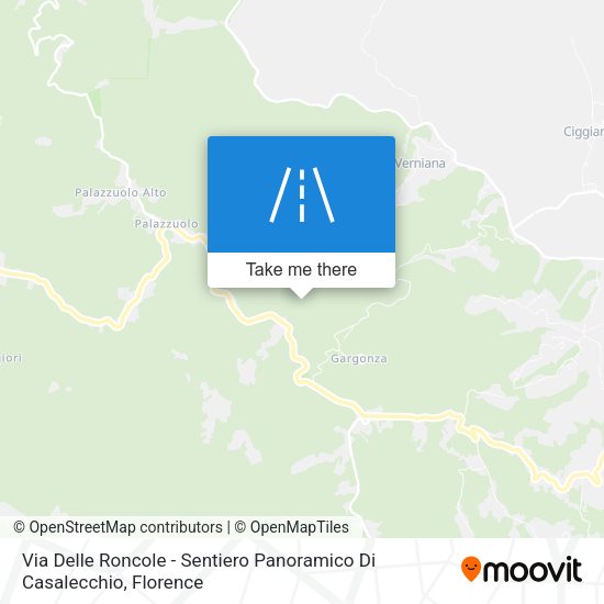 Via Delle Roncole - Sentiero Panoramico Di Casalecchio map