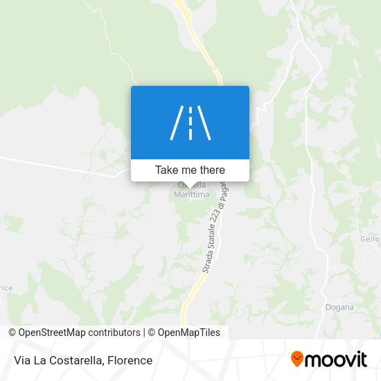 Via La Costarella map