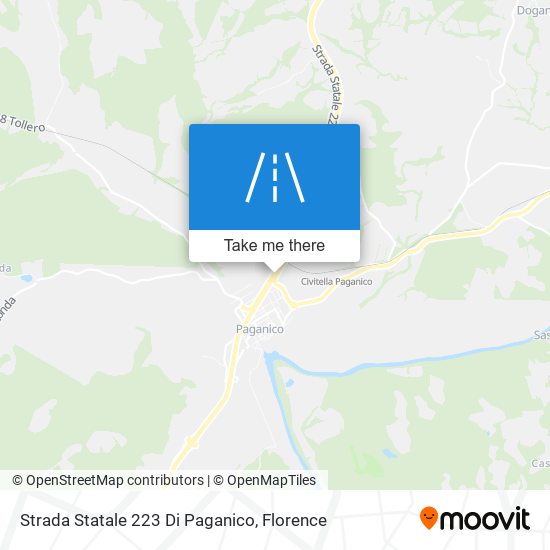 Strada Statale 223 Di Paganico map