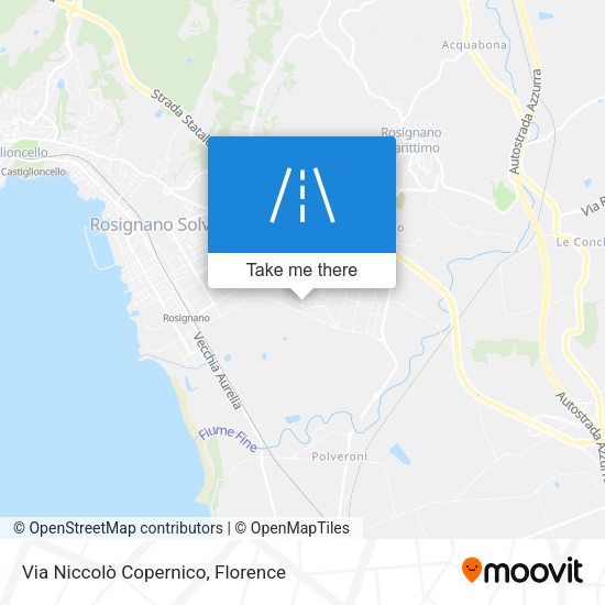Via Niccolò Copernico map