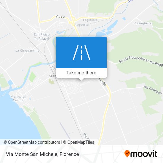 Via Monte San Michele map