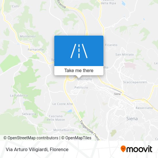 Via Arturo Viligiardi map