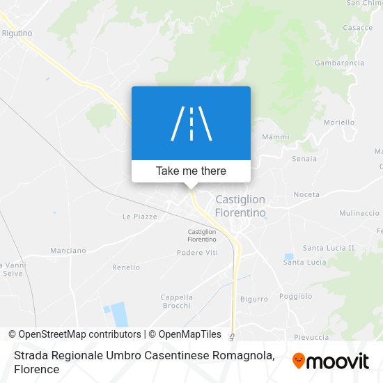 Strada Regionale Umbro Casentinese Romagnola map