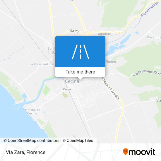 Via Zara map