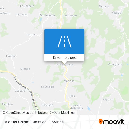Via Del Chianti Classico map