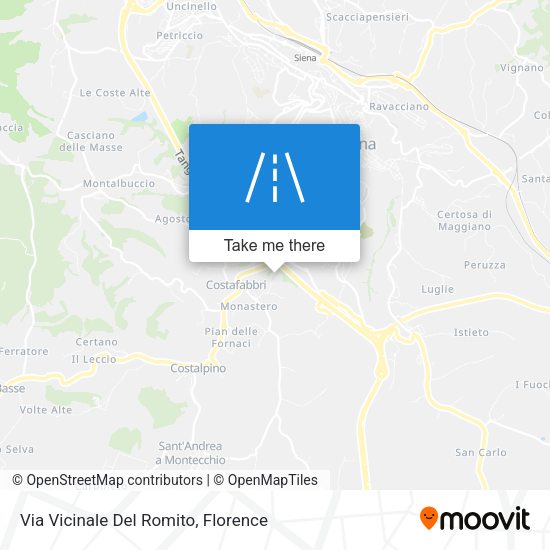 Via Vicinale Del Romito map