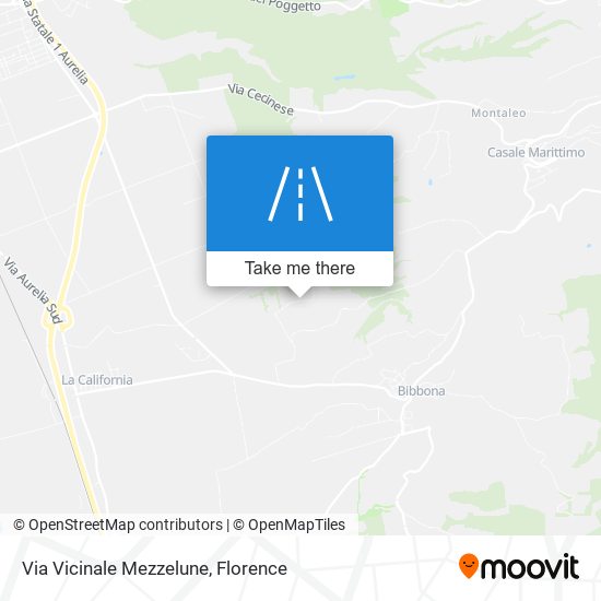 Via Vicinale Mezzelune map