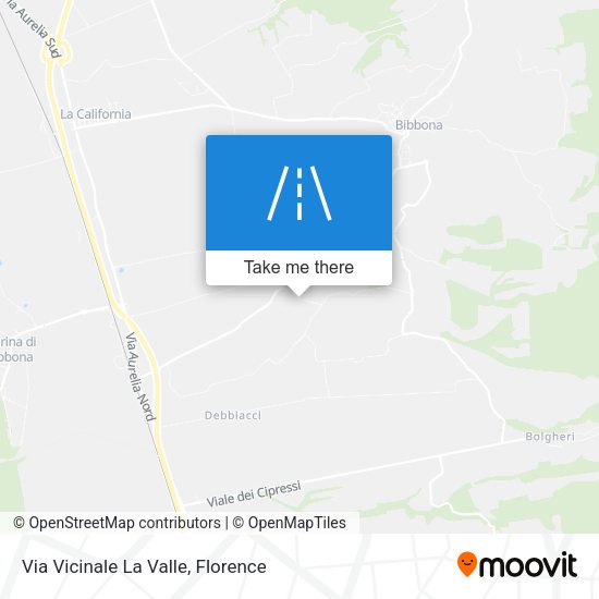 Via Vicinale La Valle map