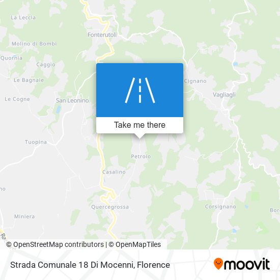 Strada Comunale 18 Di Mocenni map