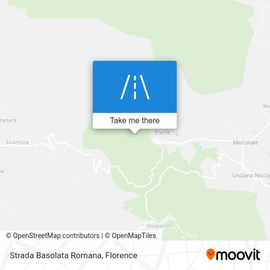 Strada Basolata Romana map