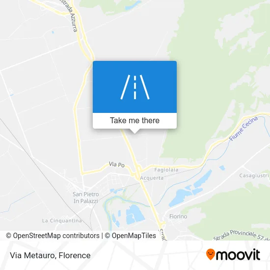 Via Metauro map