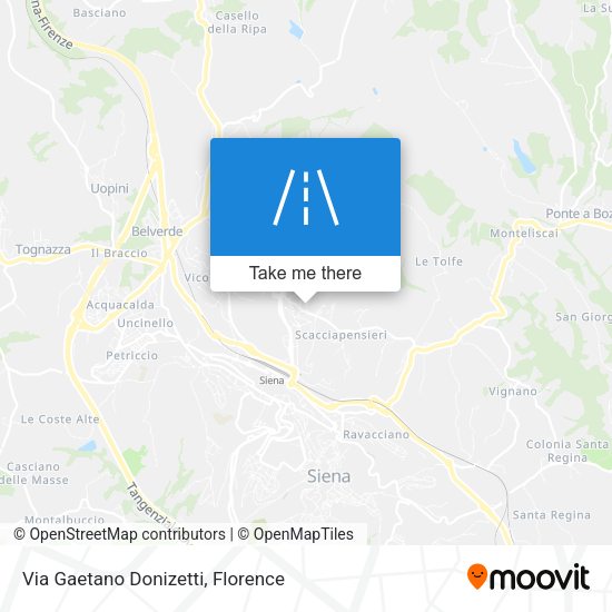 Via Gaetano Donizetti map