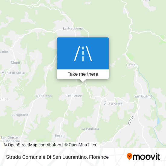 Strada Comunale Di San Laurentino map