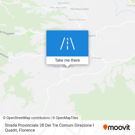 Strada Provinciale 28 Dei Tre Comuni Direzione I Quadri map