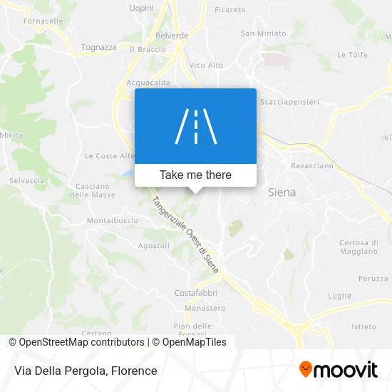 Via Della Pergola map