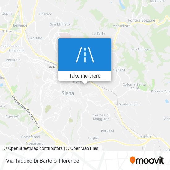 Via Taddeo Di Bartolo map