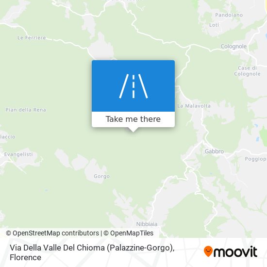 Via Della Valle Del Chioma (Palazzine-Gorgo) map