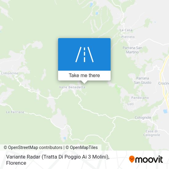 Variante Radar (Tratta Di Poggio Ai 3 Molini) map