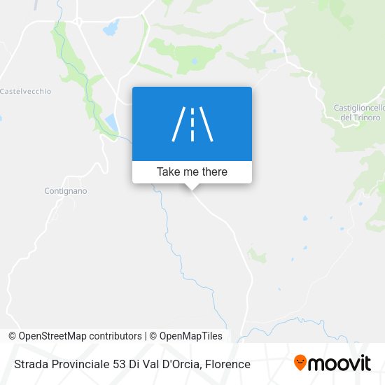 Strada Provinciale 53 Di Val D'Orcia map