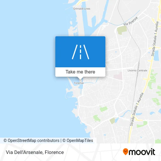 Via Dell'Arsenale map
