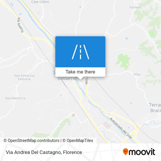 Via Andrea Del Castagno map