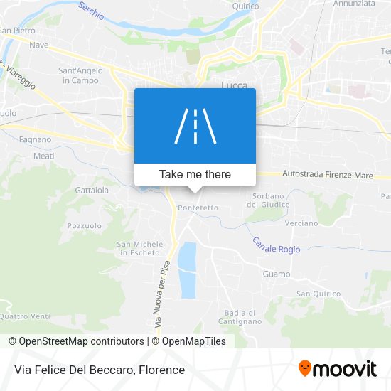 Via Felice Del Beccaro map