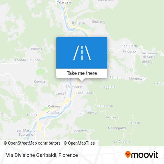 Via Divisione Garibaldi map