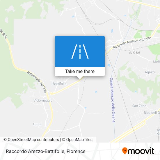 Raccordo Arezzo-Battifolle map