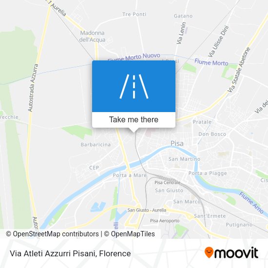 Via Atleti Azzurri Pisani map