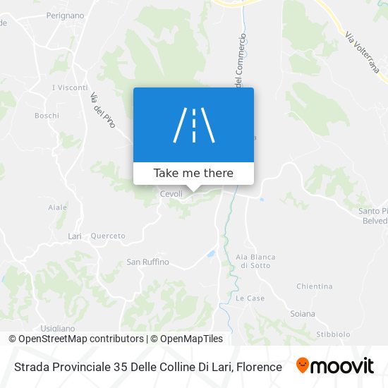 Strada Provinciale 35 Delle Colline Di Lari map