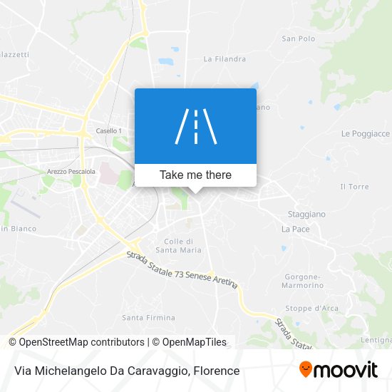 Via Michelangelo Da Caravaggio map