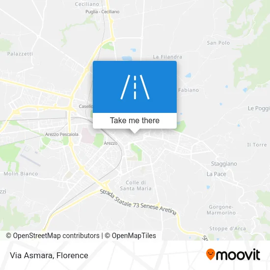 Via Asmara map