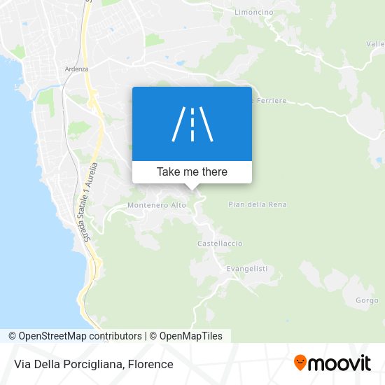 Via Della Porcigliana map
