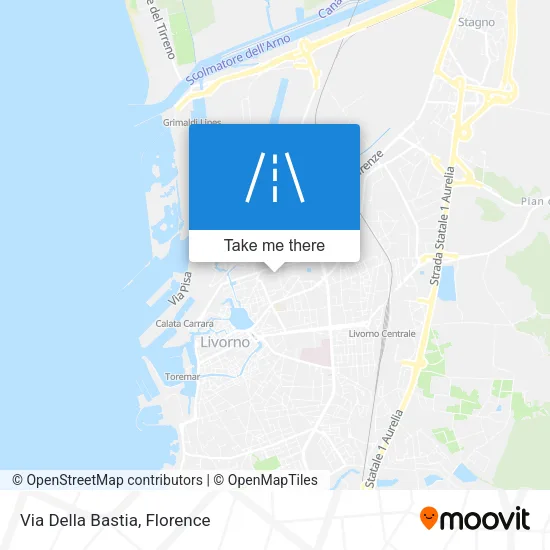 Via Della Bastia map