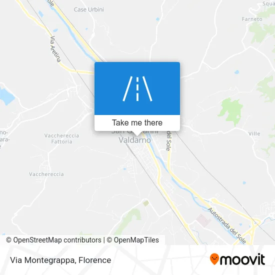 Via Montegrappa map