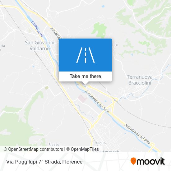 Via Poggilupi 7° Strada map
