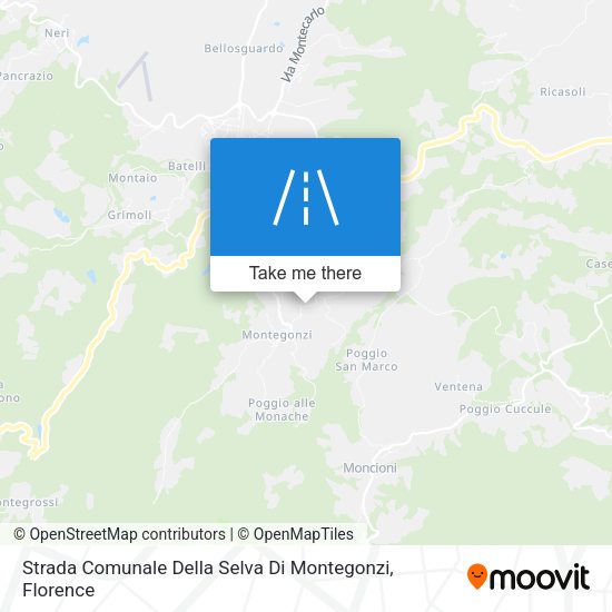 Strada Comunale Della Selva Di Montegonzi map