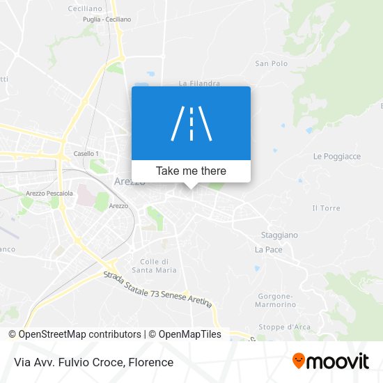 Via Avv. Fulvio Croce map