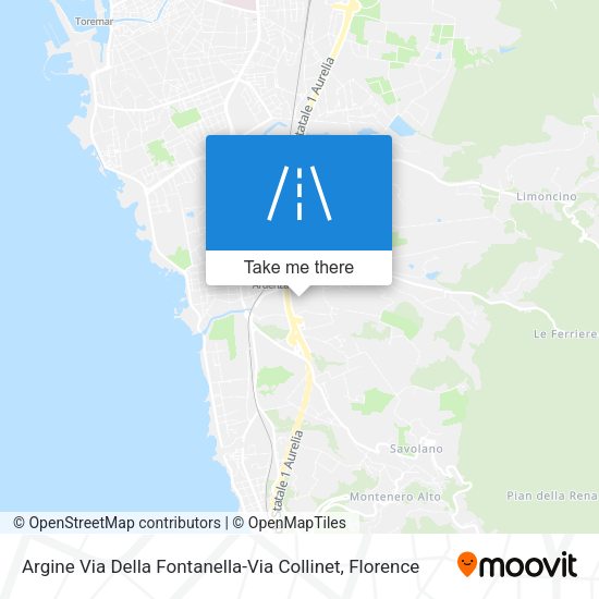 Argine Via Della Fontanella-Via Collinet map