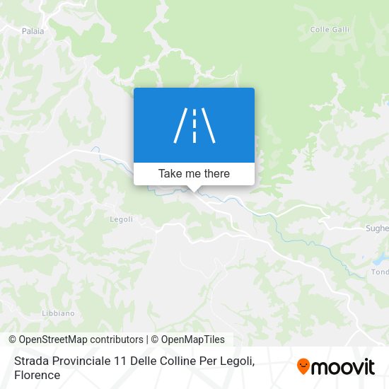 Strada Provinciale 11 Delle Colline Per Legoli map
