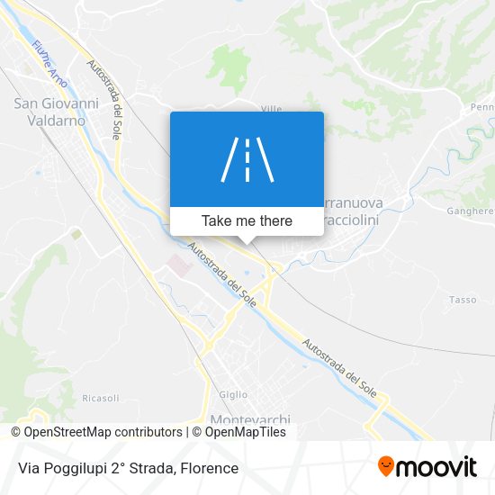 Via Poggilupi 2° Strada map