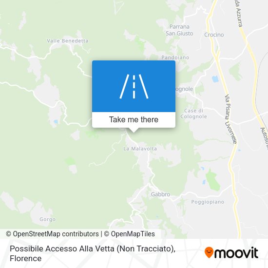 Possibile Accesso Alla Vetta (Non Tracciato) map