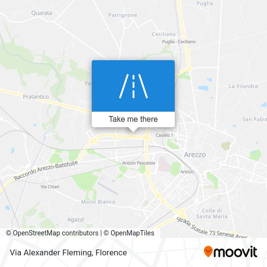 Via Alexander Fleming map