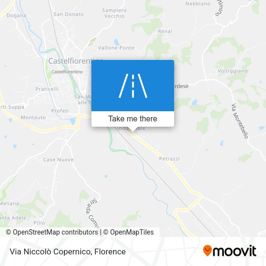 Via Niccolò Copernico map